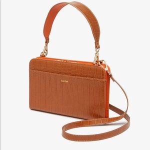 Calpak Cognac Croc Wallet